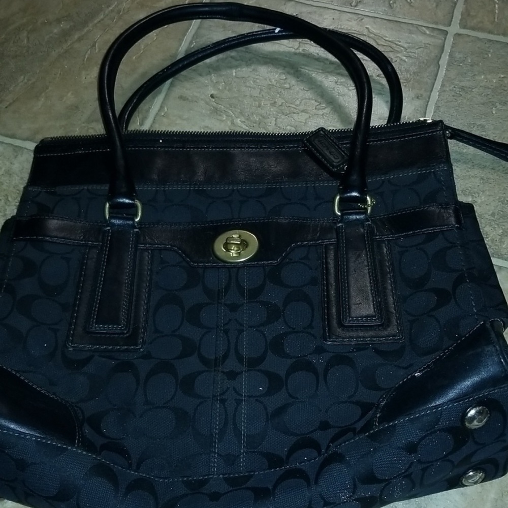 Coach Elegant Black Designer Tote Bag